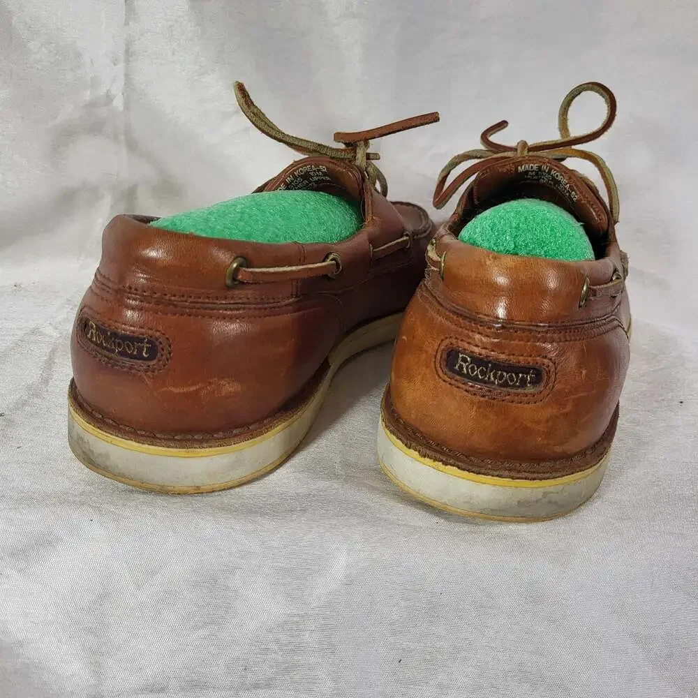 Rockport Brown Leather Boat Shoes Men's Size 10 M